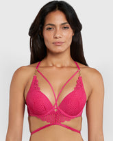 Isla & Evie Hello Sugar Double Pushup Plunge Bra Pink / 34B